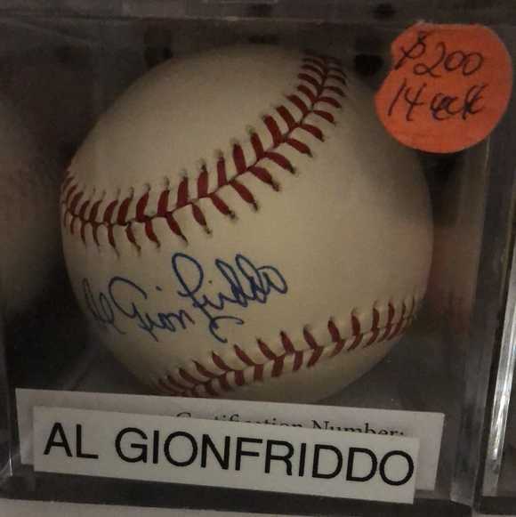 Al Gionfriddo autographed MLBall JSA - LW Sports