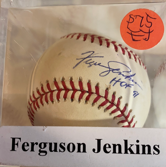 Ferguson Jenkins HOF ‘91 signed baseball-JSA baseball