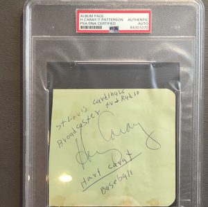 Harry Carey/Tom Patterson autographed album page PSA/DNA encapsulated