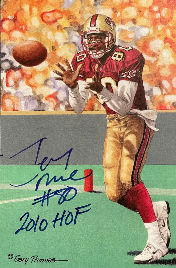 Jerry Rice GLA card autographed #80 HOF 2010 added