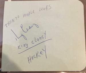 King  Clancy” Autograph Hockey HOFer PSA:DNA
