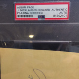Jack Nicklaus autographed album page PSA/DNA encapsulated