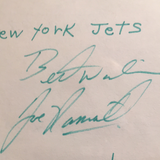 Joe Namath autographed album page PSA/DNA encapsulated