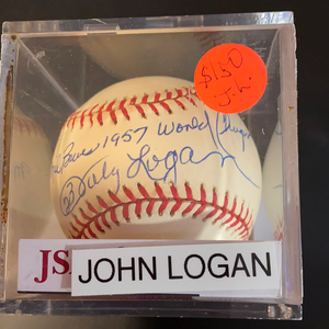 John Logan autographed MLB baseball W.C. Champ
