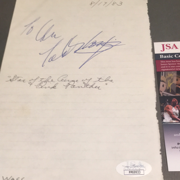 Ted Wass autographed 5x7 album page JSA certified