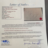 John Denver autographed album page with Glen Campbell on reverse JSA certified