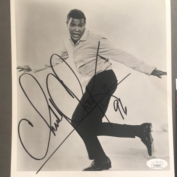 Chubby Checker autographed 8x10 BxW photo JSA certified