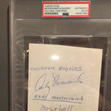 Andy Messersmith autographed album page PSA/DNA encapsulated