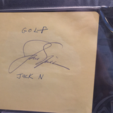 Jack Nicklaus autographed album page PSA/DNA encapsulated