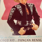 Duncan Renaldo Cisco Mid autographed 3x5 color photo JSA certified