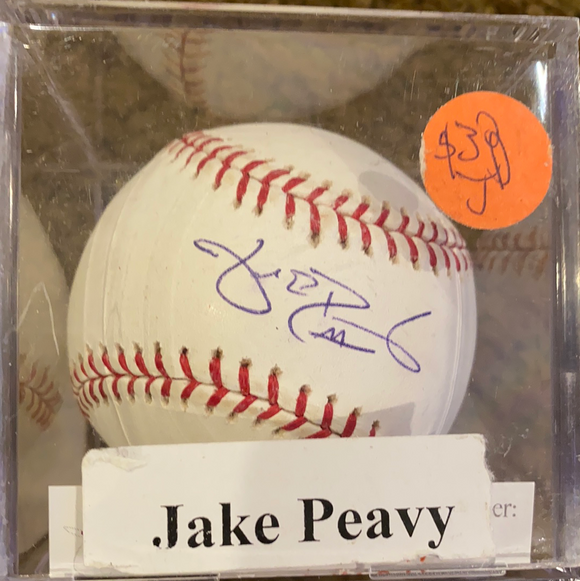Jake Peavy autographed MLB baseball